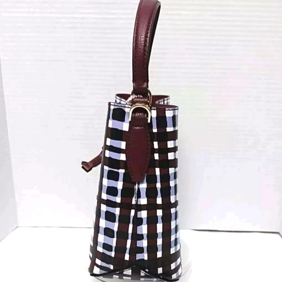 Kate Spade New York Eva City Small Plaid Crossbody Bucket Bag - Picture 5 of 12